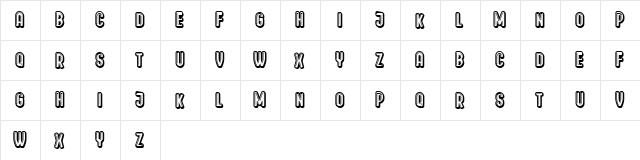 Traversal Regular  glyph index