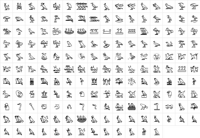 GlyphExtLibJ Bold  glyph index