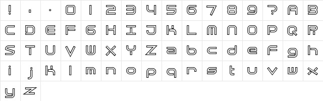 Quantum Flat Hollow (BRK) Regular  glyph index