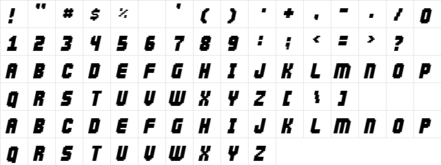 Line Marrow Regular  glyph index