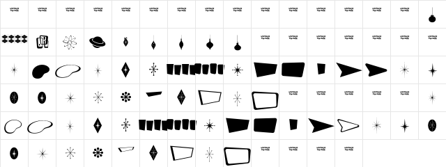 Les Paul Extras  glyph index