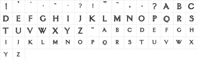 intimacy Regular  glyph index