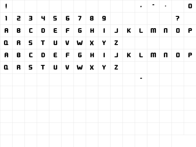 grounf round Regular  glyph index