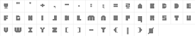 heavyLOUDedge_quad Regular  glyph index
