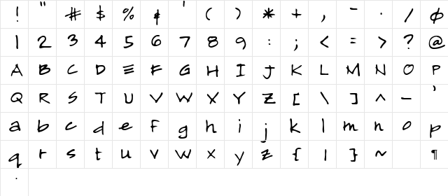 Architect 2 Regular  glyph index