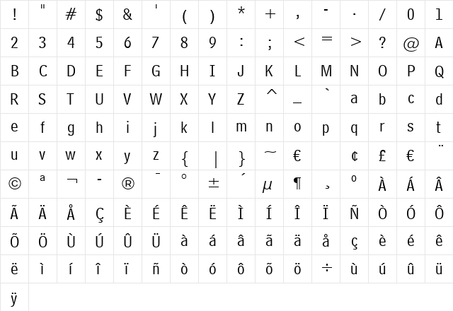 BellCent Add BT Address  glyph index