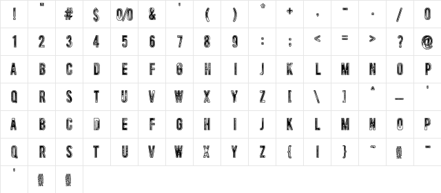 Universal Mind Regular  glyph index
