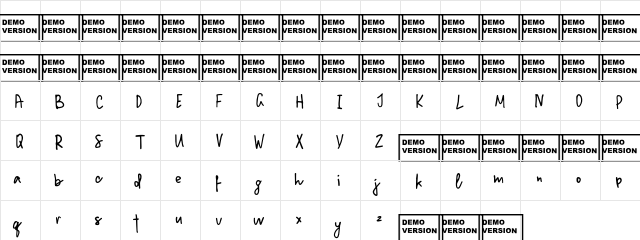 Million Notes Regular  glyph index