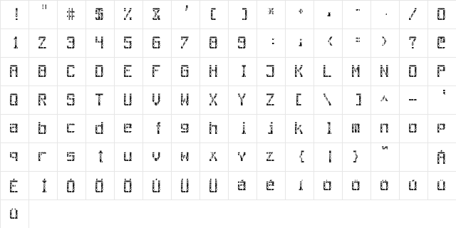 Out AEG LCD Regular  glyph index