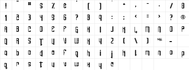 Prieceel Grioove Regular  glyph index