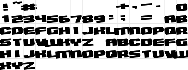 Inner Sanctum Regular  glyph index