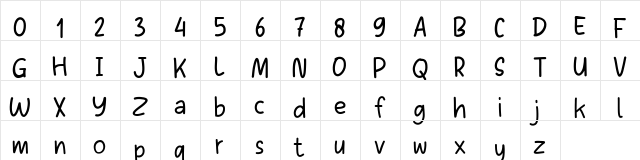 Sans Andreas Regular  glyph index