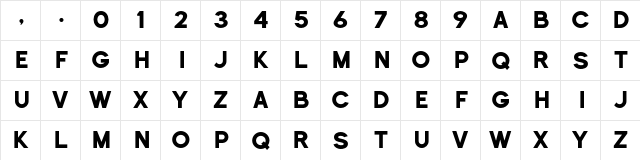 Historical Sans  glyph index