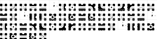Motorcity Regular  glyph index