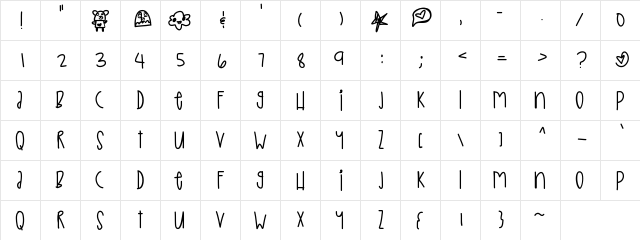 IcePrincess Medium  glyph index
