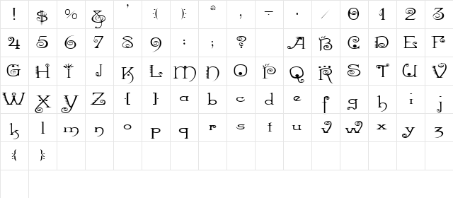 MexacaliExtended Regular  glyph index