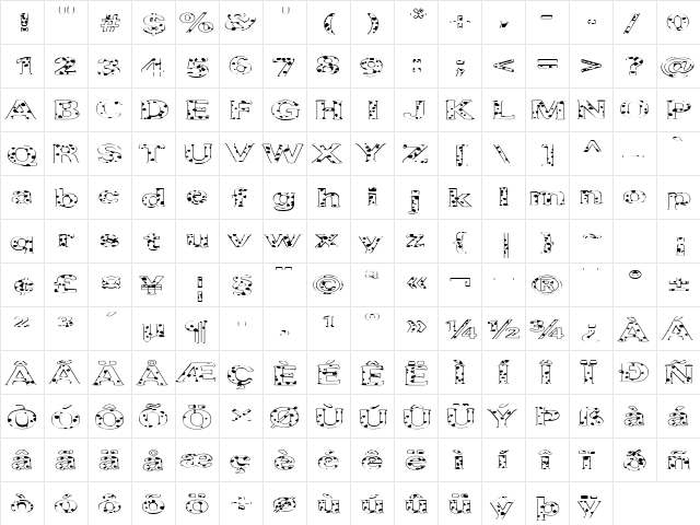FZ ROMAN 37 SPOTTED EX Normal  glyph index