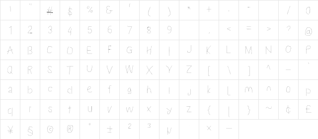 Proton Hl  glyph index
