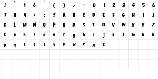 HelicoSSK Bold  glyph index
