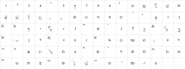 alice_1 Medium  glyph index