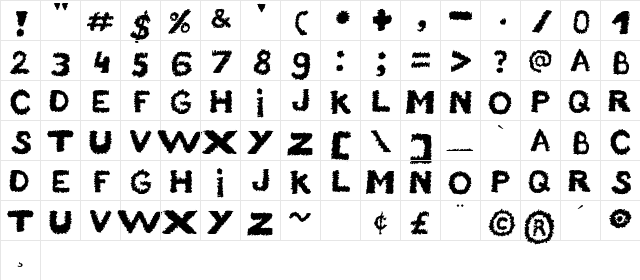 Unstable_raw_release Regular  glyph index