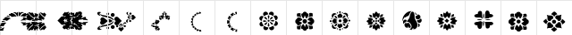 Americana Two Regular  glyph index