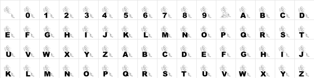 LMS Part Of The Font World Regular  glyph index