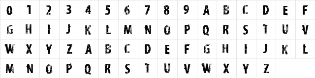 vtks distress Regular  glyph index