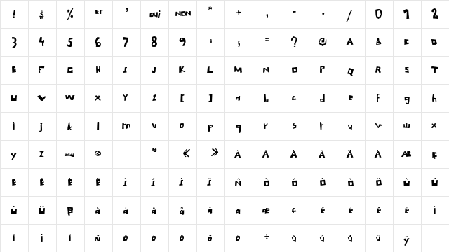 Leclaude Fran篩s  glyph index