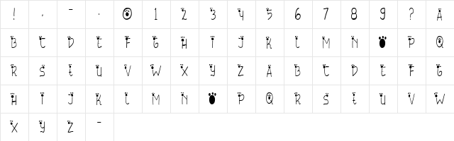 MOULIE Regular  glyph index
