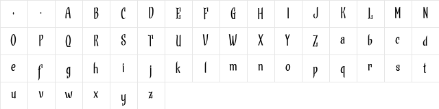 Strandall Regular  glyph index