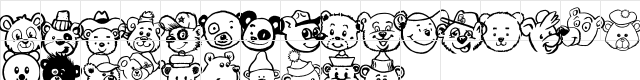 Tedz Regular  glyph index