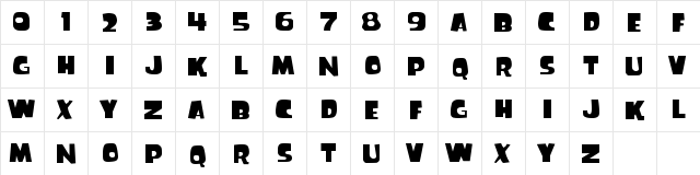 Ice Age Movie Font Regular  glyph index