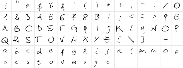 Attraction Regular  glyph index