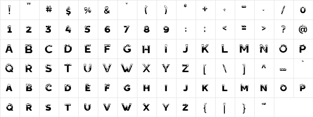Estave Regular  glyph index