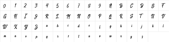Harpert Demo Regular  glyph index