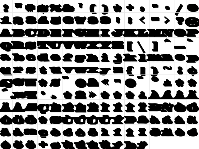 FederalSix Medium  glyph index