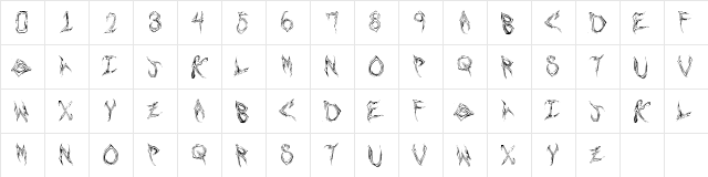 Shards Regular  glyph index