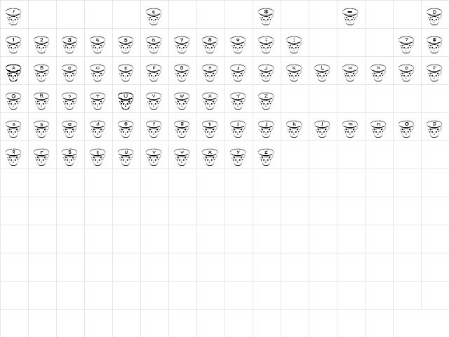 T-kuma Font Regular  glyph index