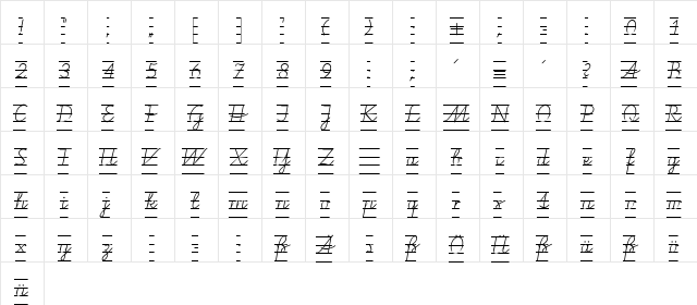 SchulschriftA Regular  glyph index