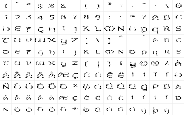 FZ JAZZY 31 HOLEY EX Normal  glyph index