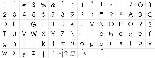 abeatbyKai Regular  glyph index