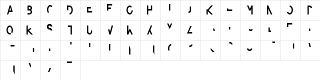 amputierte amputierte  glyph index