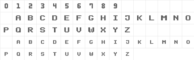 SQELLS Regular  glyph index