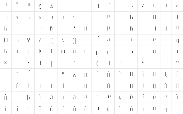 Minimum Regular  glyph index