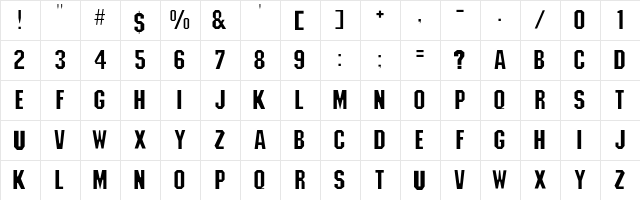 Strathmelli-Lig Regular  glyph index
