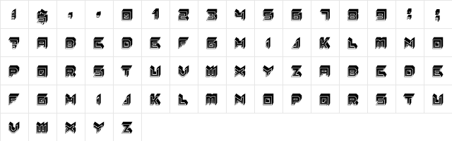 Serenada Regular  glyph index