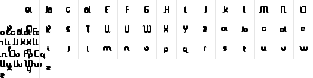 TheaSanti Regular  glyph index