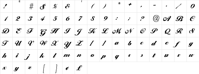 Hispid Normal  glyph index