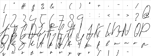 Strakle Regular  glyph index
